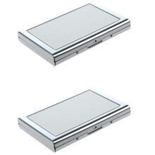 2X Aço Inoxidável à Prova D'água, Carteira, CartãO de Crédito, CartãO de Crédito, Estojo, Caixa, Bolsa, Cor:Branco