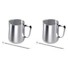 2X Milk Frothing Jug 350Ml Milk Jug Stainless Steel Milk Jug Frothing Pitcher Milk Jug for Coffee Machine