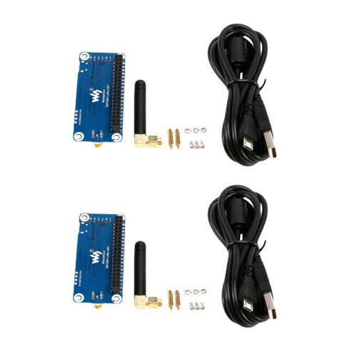 2X Waveshare SX1262 LoRa HAT for Raspberry Pi Covers 915MHz Frequency Band with Spread Spectrum Modulation