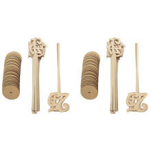 2X Wooden Wedding Table Numbers 1-25 Pcs Vintage Home Birthday Party Event Banquet Decor Anniversary with Base Holder