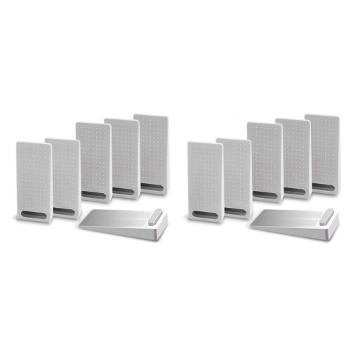 12 PCS Door Wedge Rubber, , Heavy Duty Slip-Resistant and Stackable Door Holders, Adjustable Height