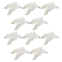 20Pcs 38Inch Artificial Real Contact Orchids Flowers 9Heads Latex Phalaenopsis Stems