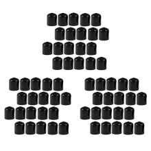60 StüCke Gummi End Kappen 19 mm ID PVC Rund Rohr Bolzen Kappe Abdeckung Schraube Gewinde Schutz Schwarz