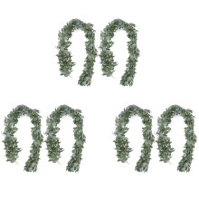 Guirlande D'Eucalyptus Artificielle avec Des Vignes de Saule, 6 Paquets de 6,5 Pieds de Guirlande D'Eucalyptus de Verdure, D'Eucalyptus En Argent