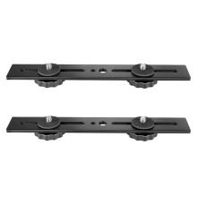 2pcs 8 Inch Dual Flash Camera Mount Tripod Bracket with 1/4 Screw for 3D Stereoscopic Photography DSLR Camera