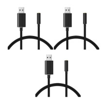 3X Adapter Audio z USB na 3,5 mm z Gniazdem Słuchawkowym i Mikrofonowym 3,5 mm dla Systemu Windows, dla Komputerów , dla PS4, dla Komputerów PC /
