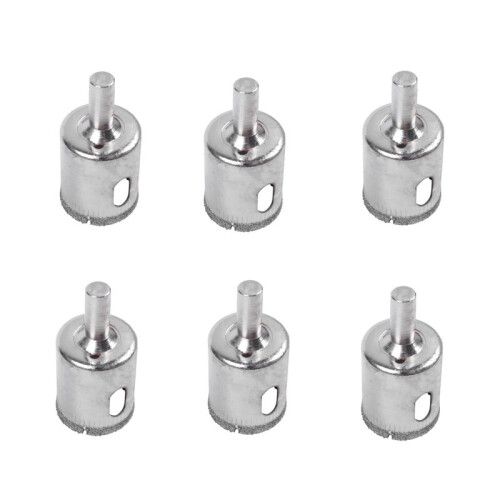 6pcs 25mm Glass Ceramic Tile Hole Saw Drill Bit Cutter