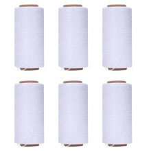 6X 260M 150D 1 mm Leder Nähen Gewachste Wachsfaden Hand Nadel Schnur Handwerk DIY Neue Farbe: Weiß