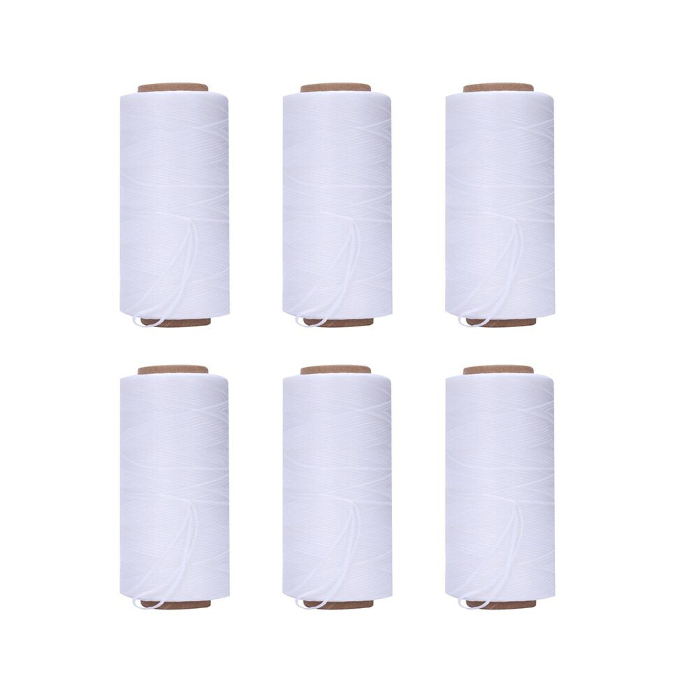 6X 260M 150D 1Mm Leather Sewing Waxed Wax Thread Hand Needle Cord Diy New Color:white 6031013657701