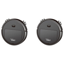 2X Aspirateur Robot Intelligent 3-En-1 pour Machine de Nettoyage Domestique Aspirateur Automatique, Noir