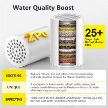 25+ Stage High Output Shower Filter Replacement Cartridges - Reduces Chlorine & Chemicals for SF100 & Jomst Shower