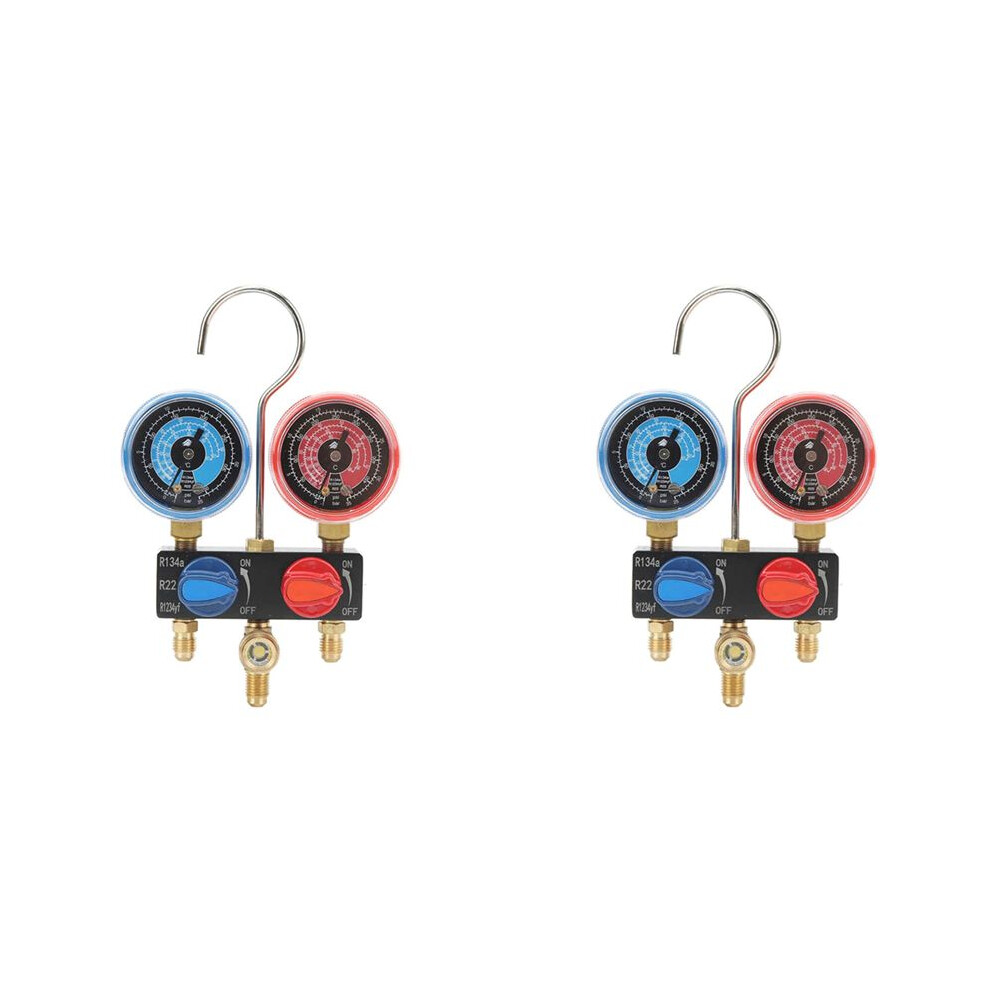 2X Hs-M01 Refrigerant Diagnose Manifold Gauge G1/4 Condition Manometer Pressure Gauge For R22/R1234yf 6034019106440