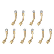10 Pcs 135 Degree Angle Air Tyre Valve Extension Adaptor Long Shank for Motorcycle Cars