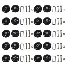 20Set 64X18mm Luggage Suitcase / Inline Outdoor Skate Replacement Wheels Black