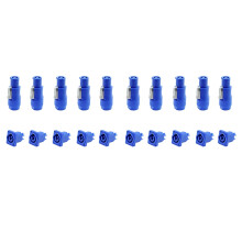 2X Conector Powercon de CA de 3 Pines Enchufe Macho NAC3FCB Enchufe de Alimentación de CA 20A/250V para Pantalla LED de Luz de Escenario Azul