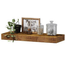 Wall-Mounted Floating Shelf, White Textured Wall Shelf, Single-Panel Mounting Shelf, Wall-Mounted Storage Rack A