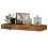 Wall-Mounted Floating Shelf, White Textured Wall Shelf, Single-Panel Mounting Shelf, Wall-Mounted Storage Rack C 4