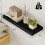 Wall-Mounted Floating Shelf, White Textured Wall Shelf, Single-Panel Mounting Shelf, Wall-Mounted Storage Rack C 6