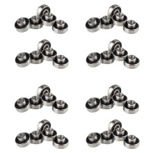 40Pcs 608-2RS Longboard Integrated Bearing Skateboard Wheel Bearing Inline Roller Skate Bearing 8X22X12.6mm,Black