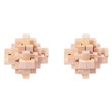 2X WoodPuzzle Brain Teaser Toy Games for Adults / Kids