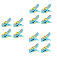 Paquet de 12 Pinces Ă Serviettes de Plage en Plastique, Pantoufles Mignonnes, Pinces de Plage, Pinces Ă Linge de Taille pour les Vacances, la