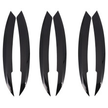 6X Car Headlights Eyebrow Eyelids Sticker for MK6 Car Black