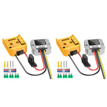 2X for DCB Series 18V/20V Lithium Battery Adapter + - Step-Down Device(12v,10A,120W)with Fuse