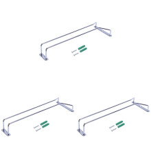 3X Glass Wine Champagne Cup Hangers Rack Holder with Screws (Silver)