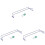 3X Glas Wein Champagner Cup Hangers Rack Halter mit Schrauben (Silber) 1