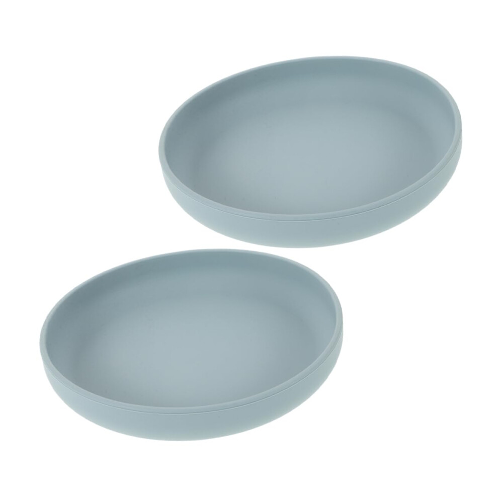 Adaptive Dinnerware Silicone Suction Plates with Scoop Rim for Elderly and Disabled, 2pcs