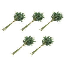 30 Pcs Eucalyptus Plastic Artificial Leaves Bunch for Home Christmas Wedding Small Faux Foliage Fake Leaf Plant Green