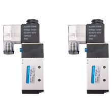 2X Pneumatic Electric Solenoid Valve 5 Way 2 Position Control Air Gas Magnetic Valve 220V Coil Volt 8mm Hose Connection