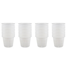 40Pcs 3 Inch Heavy Duty Mesh Pot Net Cup Basket Hydroponic Aeroponic Planting Grow Clone White