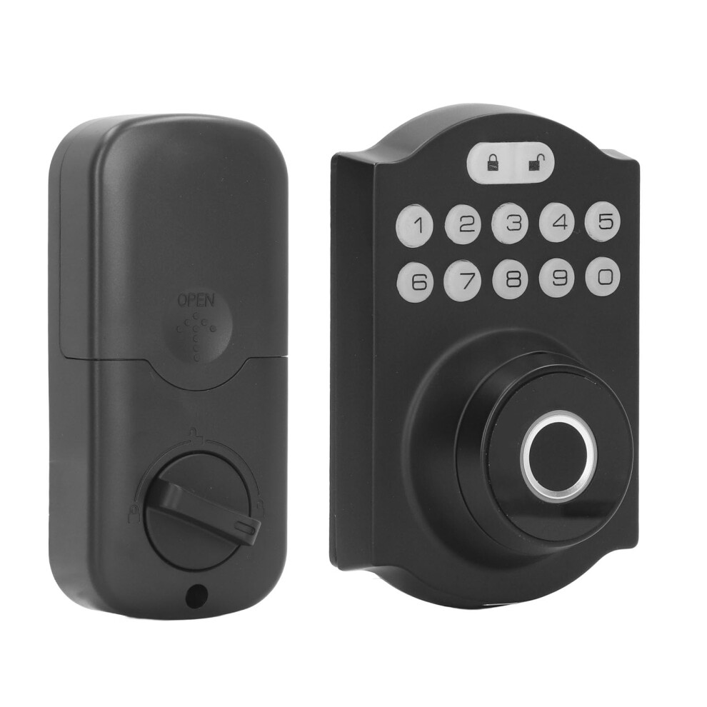 Smart Fingerprint Door Lock With Keypad Pin Entry And Mechanical Key Backup For Home Security 9330225930495