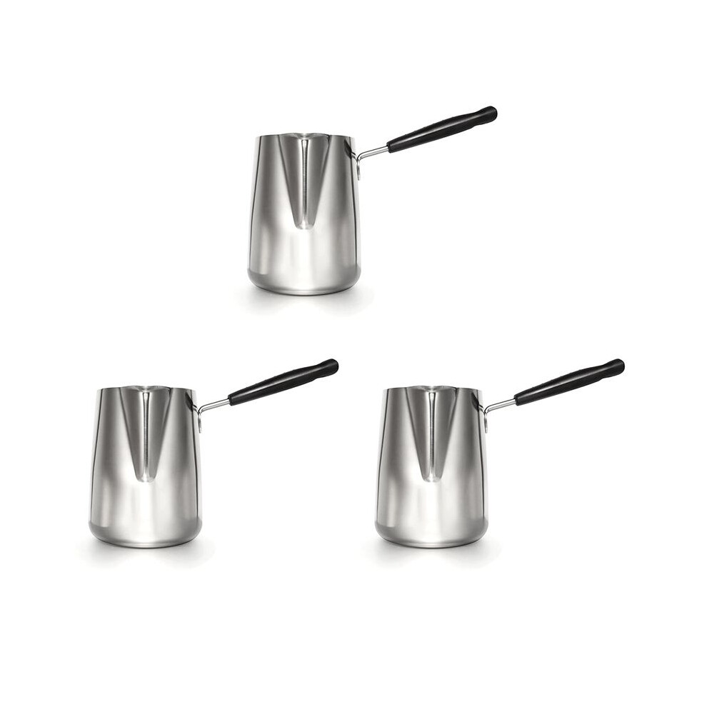 3X 1000Ml Butter Warmer Stainless Steel Milk Warmer Pot With Handle Butter Pan Turkish Coffee Pot Chocolate Melting Pot 6032000471300