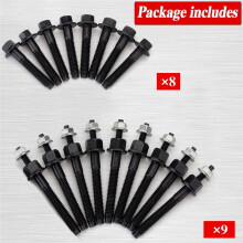 Exhaust Manifold Bolts & Studs Hardware Kit Set for 2003-2008 Ram 5.7L V8 Engines (Complete Set)