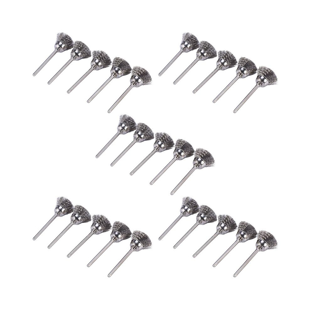 Photos - Power Tool Accessory 25 PCS 15 mm Steel Wire Brush for Rotary Tools Straight Grinder