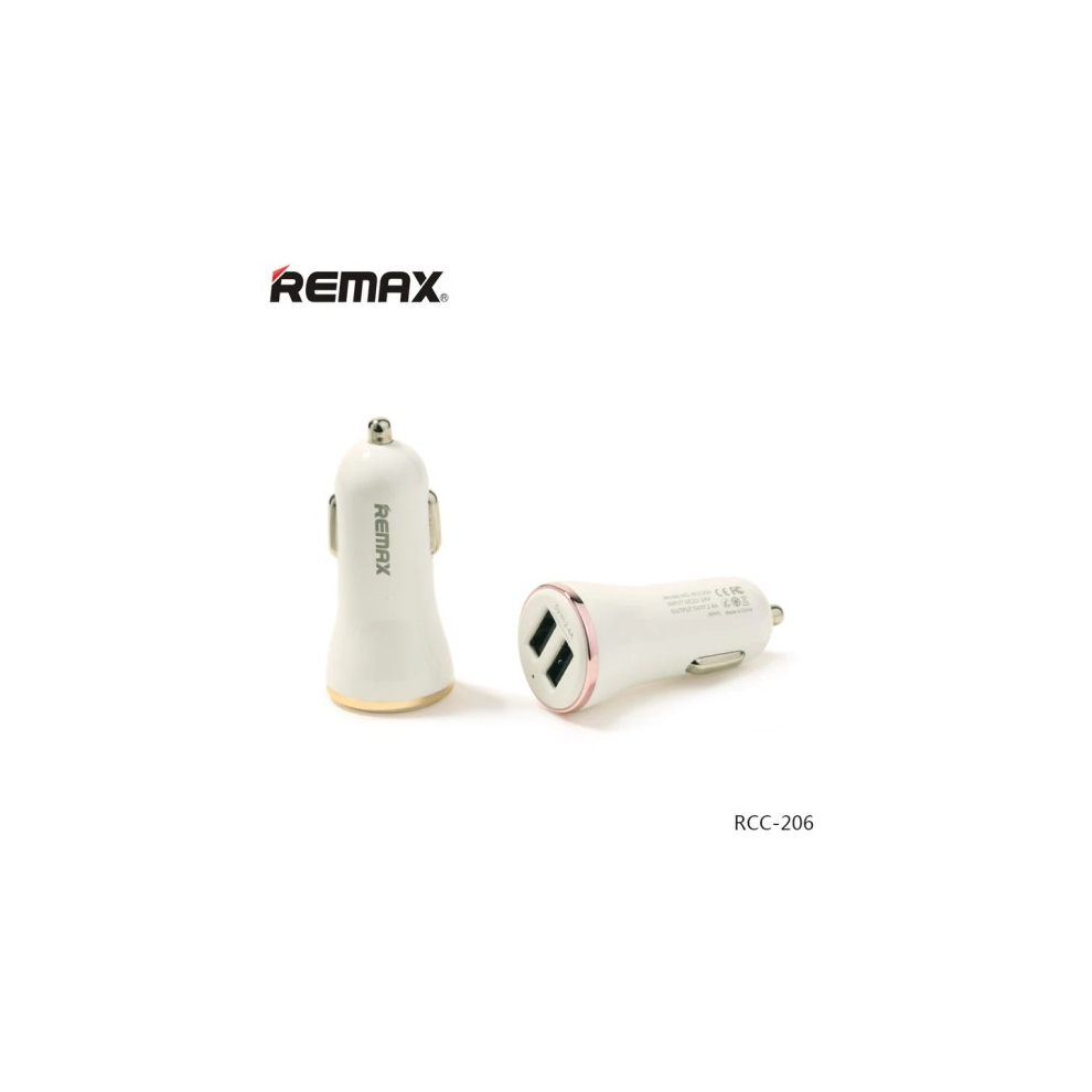 Remax Rcc206 Car Charger 2 Port 2.4A Rose Gold 5061105060660