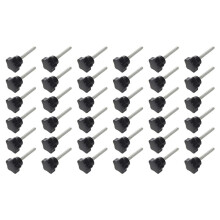36 Pcs M6 X 50 mm Locking Star-Shaped Plastic Male Thread Knob Grip