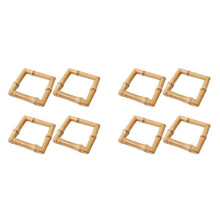 Holz Bambus Servietten Ringe Set mit 8, Handgemachte Rattan Natur Servietten Halter Ringe Tisch Dekoration