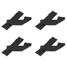 4X Men Women Unisex Knitted Fingerless Gloves Soft Warm Long Mitten Warm Winter, Black