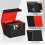 Card Deck Box - PU Leather Storage Case Fits 100 Sleeved Cards, Strong Magnet Closure Grey 4