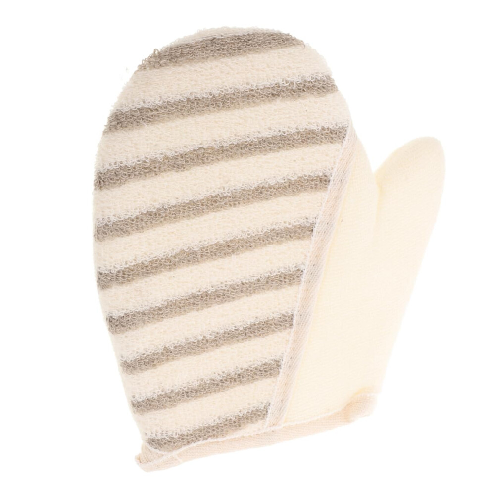 Linen Exfoliating Shower Gloves 2pcs Deep Cleansing Body Scrubber Mitt for Spa Smooth Skin