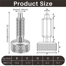 4X Hand Retractable Spring Plunger with Knurled Handle Lock-Out M6 Type Release Pins for Rolling Toolbox A