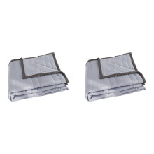 2X Ice Blanket for All-Season - Summer Cooler Quilt for Hot Sleepers and Night Sweats Gray 140 X 200cm