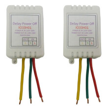 2X 1-480Min Timer Adjustable Disconnect Delay Controller AC110V 220V Power- Delay OFF Relay 7A Voltage Output B