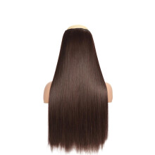 Clip In Hair Extensions 60cm Synthetic Long Straight Hairpiece for Women Natural Blend Finish
