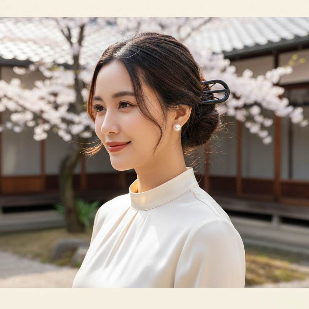 Roc-Electron (Black) Elegant U-Shaped Hairpin For Women - Chinese Style