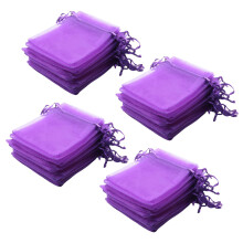 120 Pzs Bolsa de Regalo Bolsa de Joyeria de Organdi Purpura