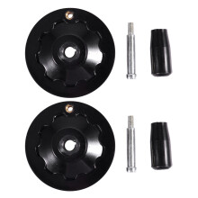 2X Handrad mit Drehbarem Griff, 10 x 80 mm